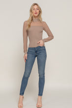 Load image into Gallery viewer, Long Slv Mesh Panel Detail Sweater Top
