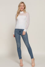 Load image into Gallery viewer, Long Slv Mesh Panel Detail Sweater Top
