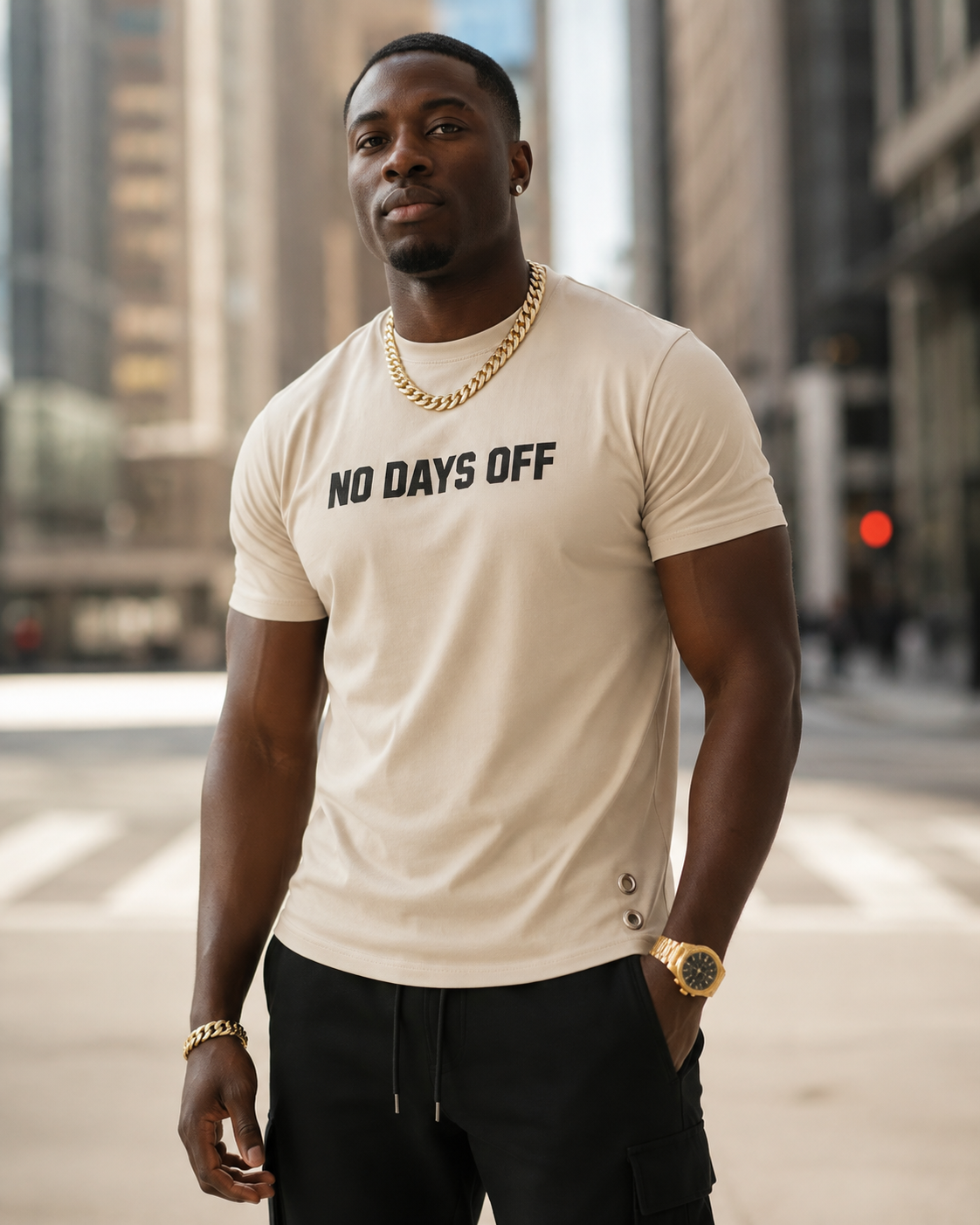 No Days Off Grommet Tee