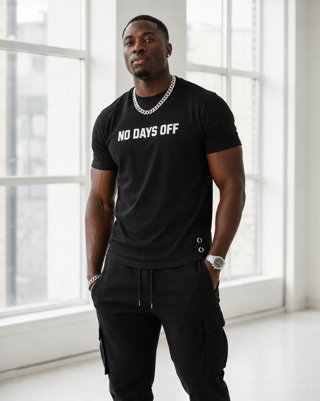 No Days Off Grommet Tee