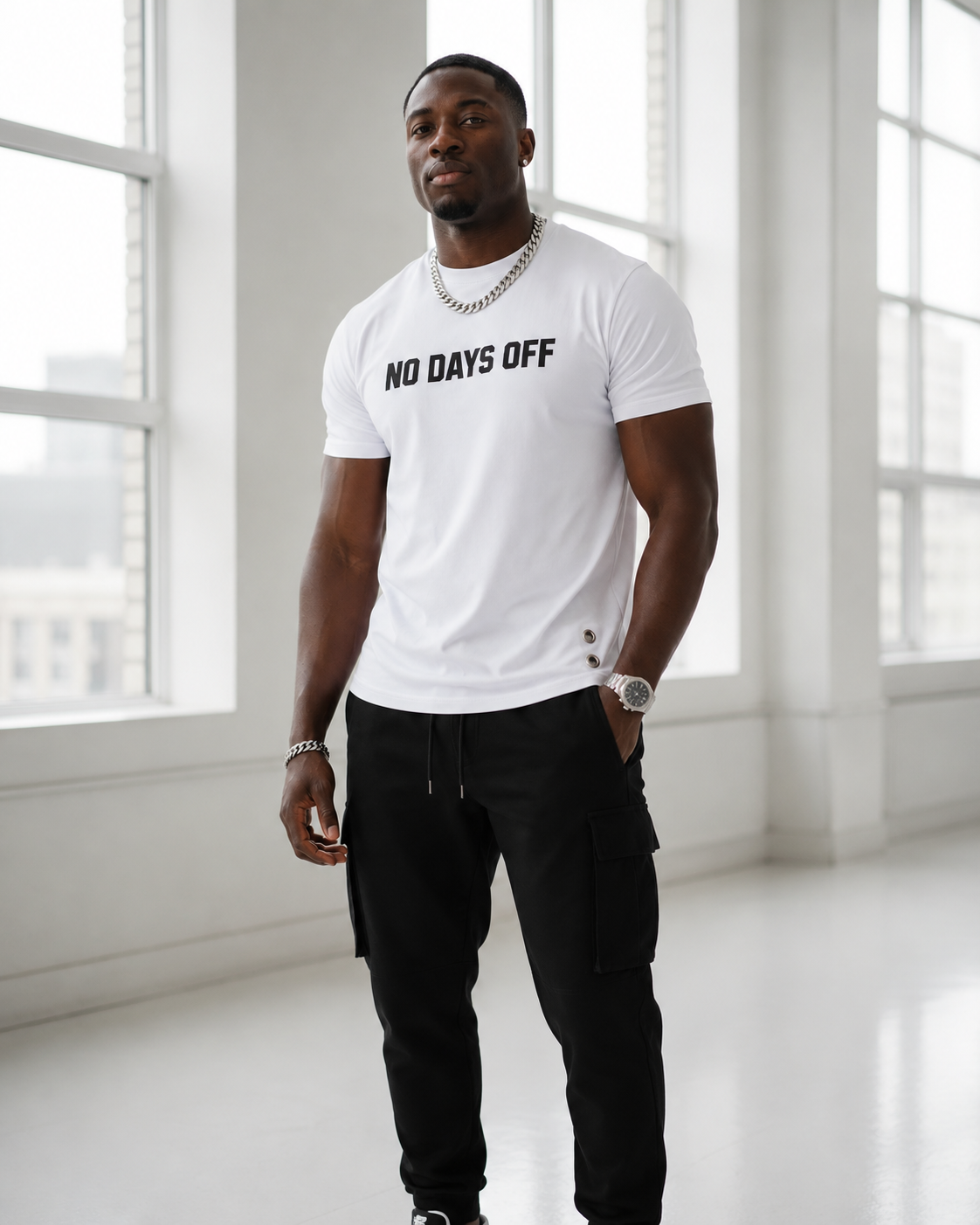 No Days Off Grommet Tee