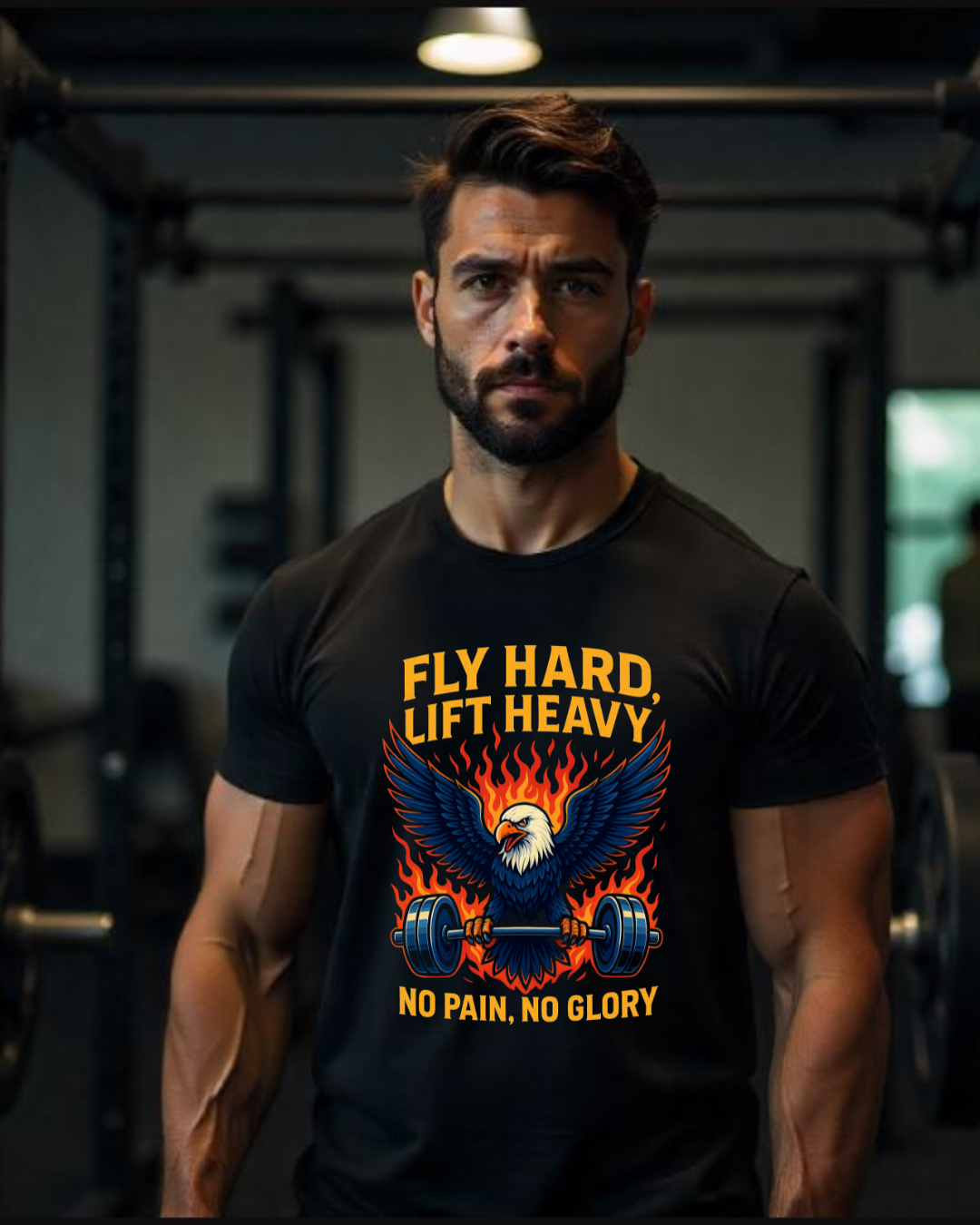 Fly hard lift heavy gym shirt