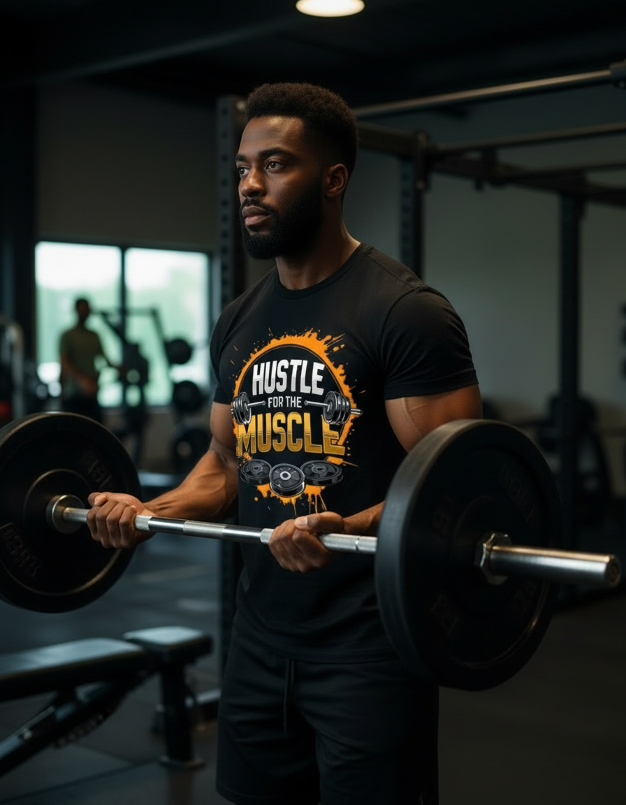 Graphic T-Shirt "Hustle Muscle"