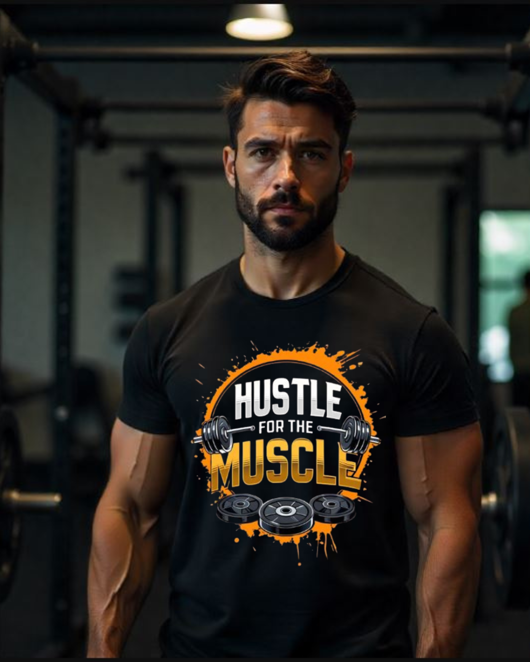 Graphic T-Shirt "Hustle Muscle"