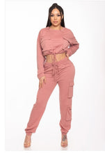 Load image into Gallery viewer, Oh It&#39;s Her Cargo Drawstring Pants set
