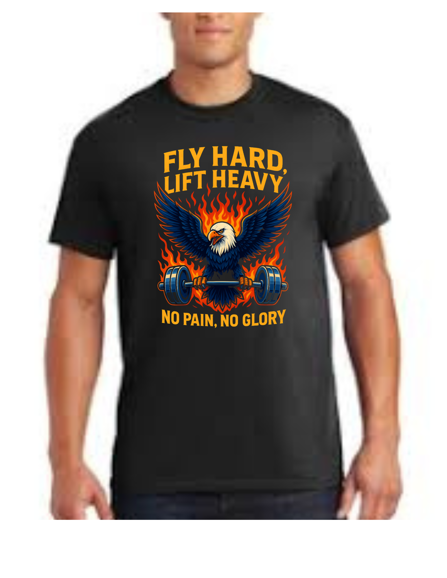 Fly hard lift heavy gym shirt