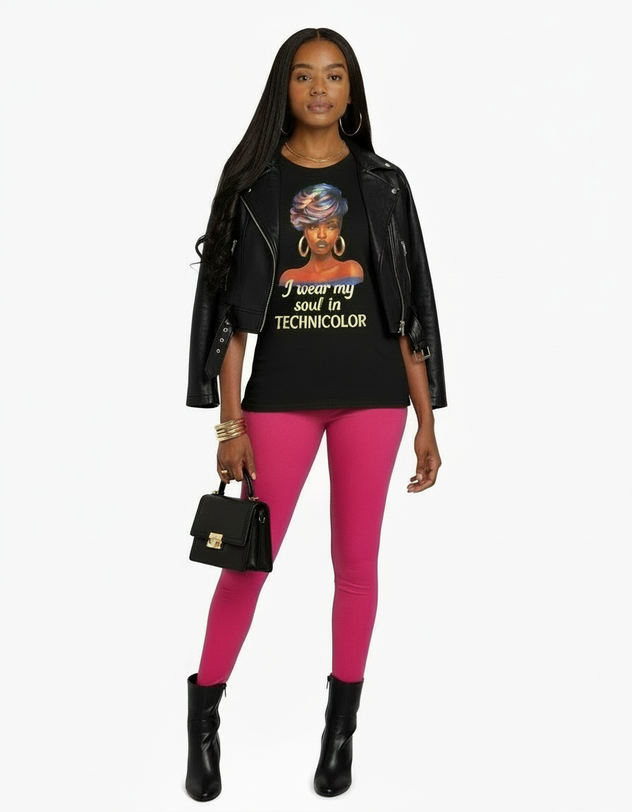 Graphic T-shirt "I Wear My Soul In Technicolor"