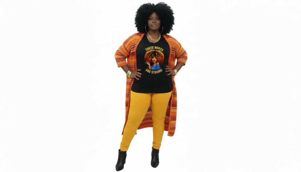 Colorful Graphic Tee "These Roots Are Strong"