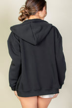 Load image into Gallery viewer, Graphic Drop Shoulder Zipper Up Hoodie
