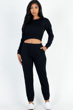 Load image into Gallery viewer, French Terry Elastic Waist Pullover &amp; Joggers Set
