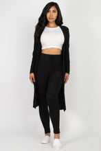 Load image into Gallery viewer, Ribbed Long Cardigan &amp; Leggings Set
