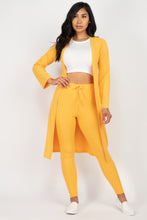 Load image into Gallery viewer, Ribbed Long Cardigan &amp; Leggings Set
