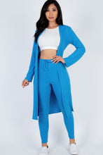 Load image into Gallery viewer, Ribbed Long Cardigan &amp; Leggings Set
