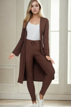 Load image into Gallery viewer, Ribbed Long Cardigan &amp; Leggings Set
