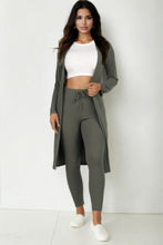 Load image into Gallery viewer, Ribbed Long Cardigan &amp; Leggings Set
