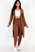 Load image into Gallery viewer, Ribbed Long Cardigan &amp; Leggings Set
