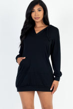 Load image into Gallery viewer, French Terry Hoodie Mini Dress
