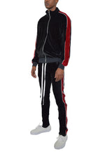 Load image into Gallery viewer, Mens Velour Track Jacket And Track Pant Set
