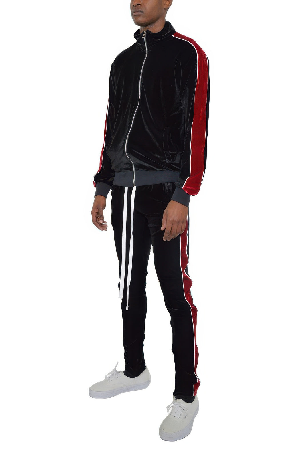 Mens Velour Track Jacket And Track Pant Set