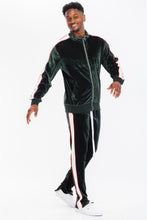 Load image into Gallery viewer, Mens Velour Track Jacket And Track Pant Set
