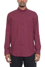 Load image into Gallery viewer, Mens Solid Long Sleeve Button Down
