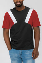 Load image into Gallery viewer, Mens Color Block Short Sleeve Tshirt
