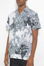 Load image into Gallery viewer, White Black Print Button Down Shirt
