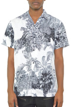 Load image into Gallery viewer, White Black Print Button Down Shirt
