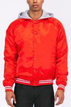 Load image into Gallery viewer, Satin Varsity Bomber Jacket
