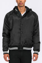 Load image into Gallery viewer, Satin Varsity Bomber Jacket
