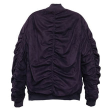 Load image into Gallery viewer, Mirosuede Scrunched Bomber Jacket
