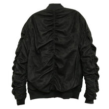 Load image into Gallery viewer, Mirosuede Scrunched Bomber Jacket
