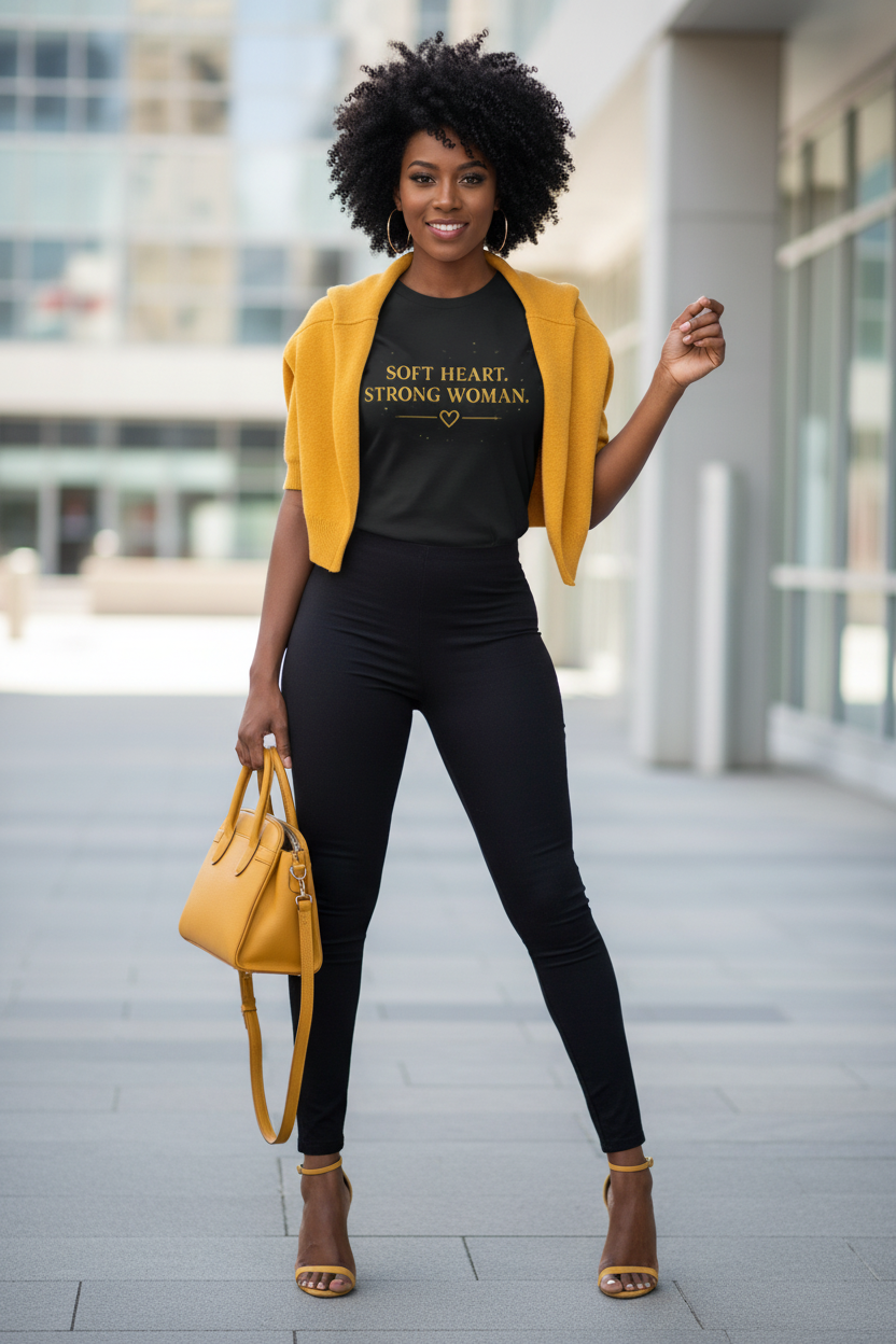 Soft heart, strong woman T Shirt