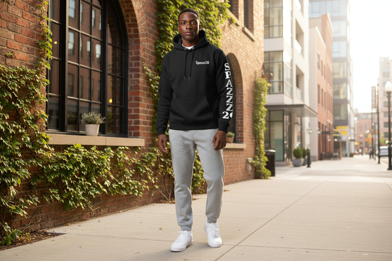 Spazzz26 Arm Text Hoodie