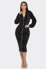 Load image into Gallery viewer, Shimmer &amp; Stars  Sequin Contrast Dress
