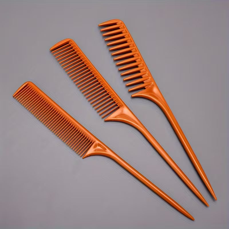 1set Detangling Pointed Tail Comb Rat Tail Comb Fine Tooth Comb