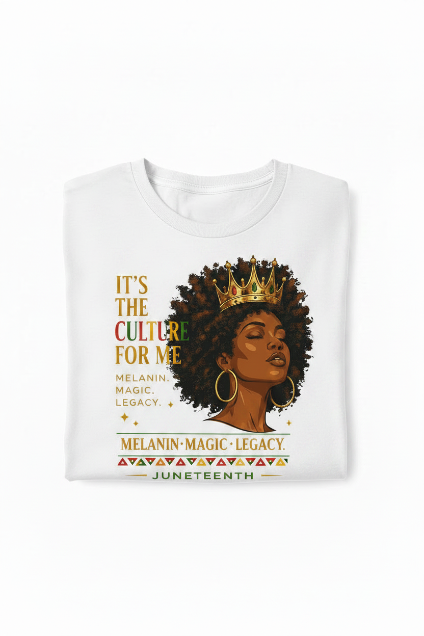 ITS THE CULTURE FOR ME WITH A BLACK WOMAN WITH A CROWN
