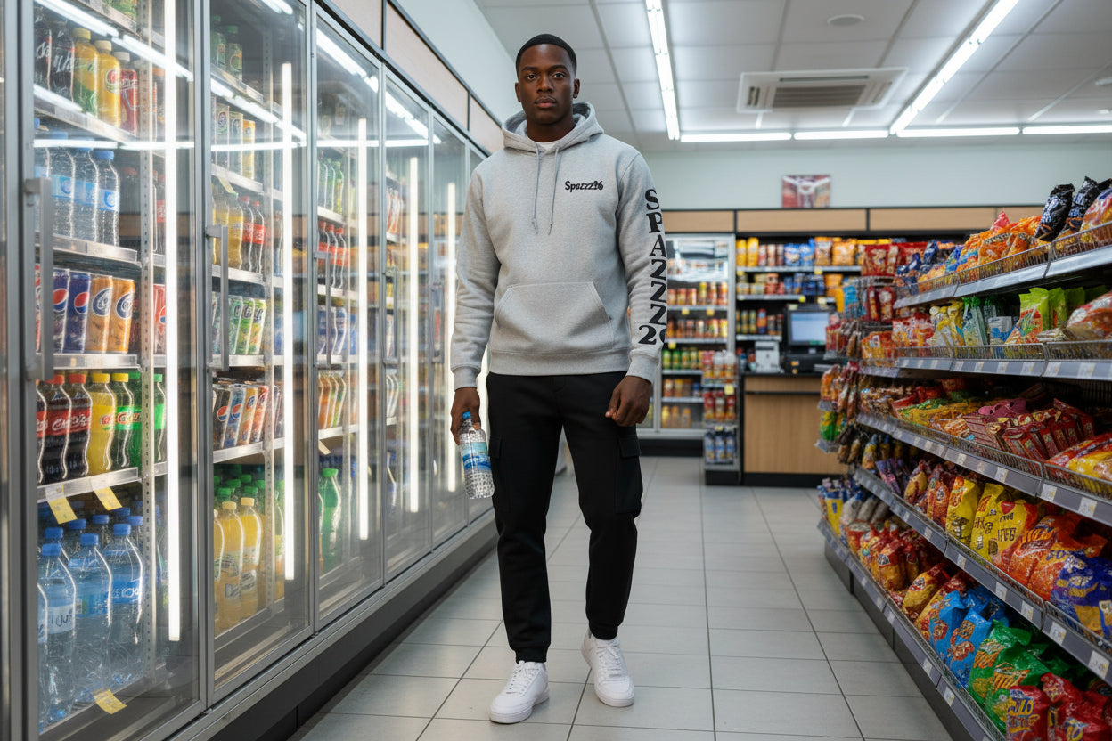 Spazzz26 Arm Text Hoodie