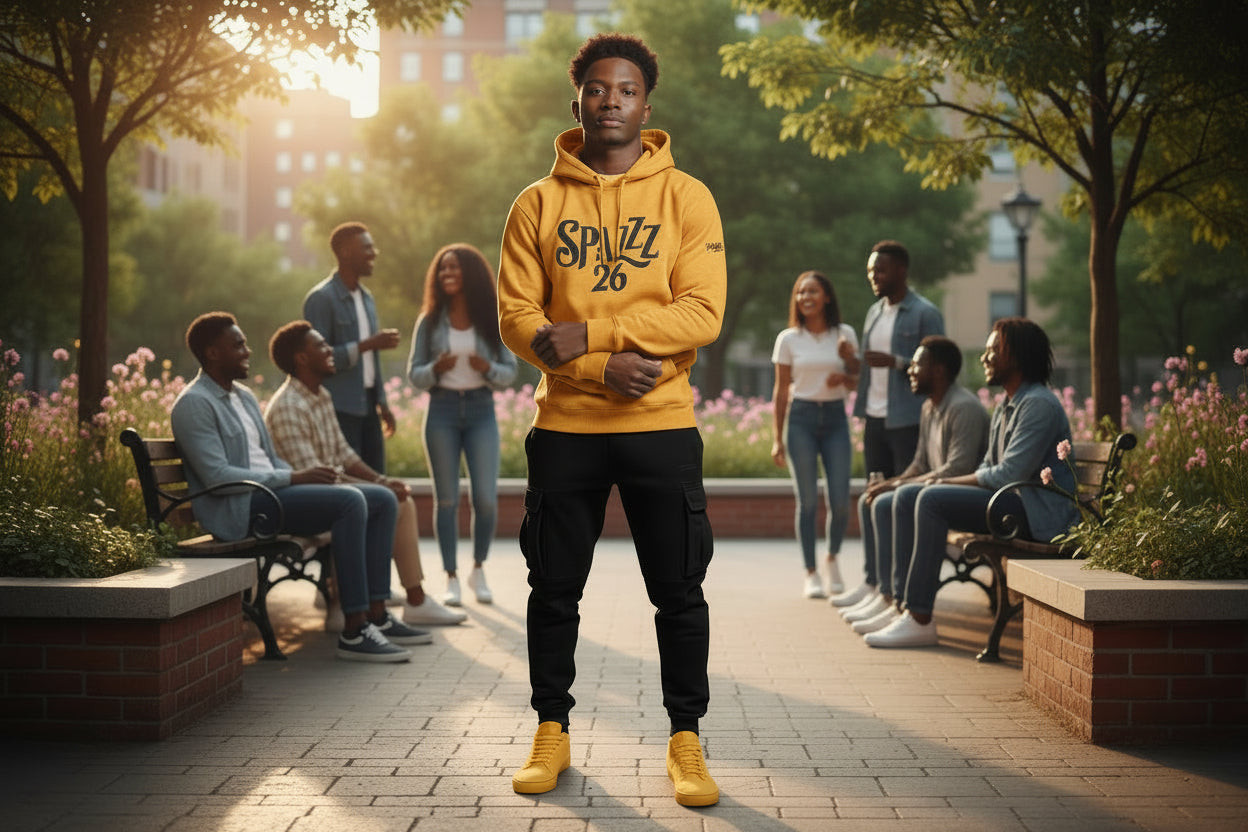 Spazzz26 Front Print Hoodie