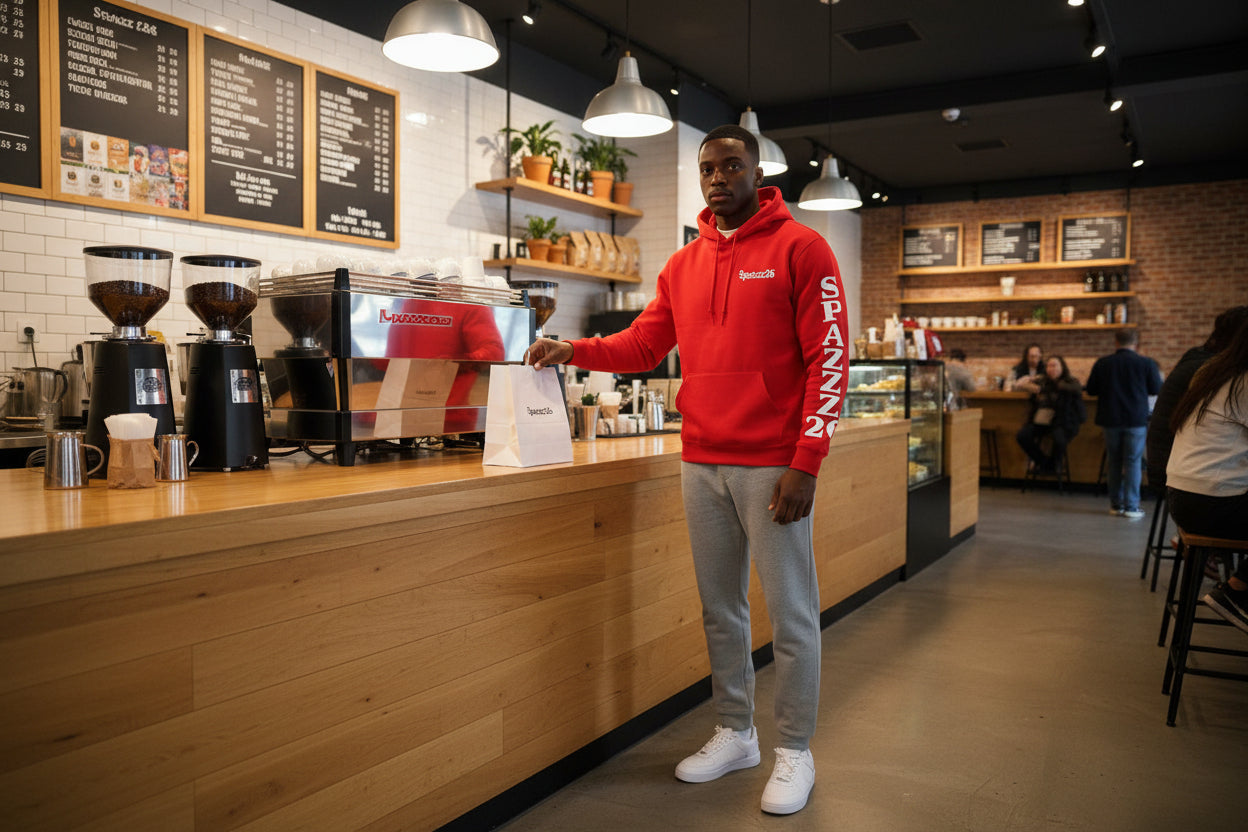 Spazzz26 Arm Text Hoodie