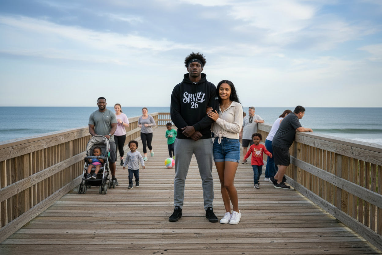 Spazzz26 Front Print Hoodie