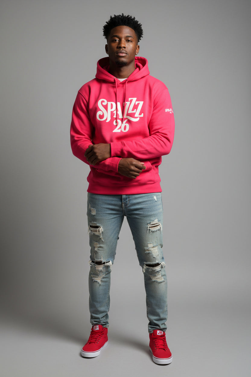 Spazzz26 Front Print Hoodie