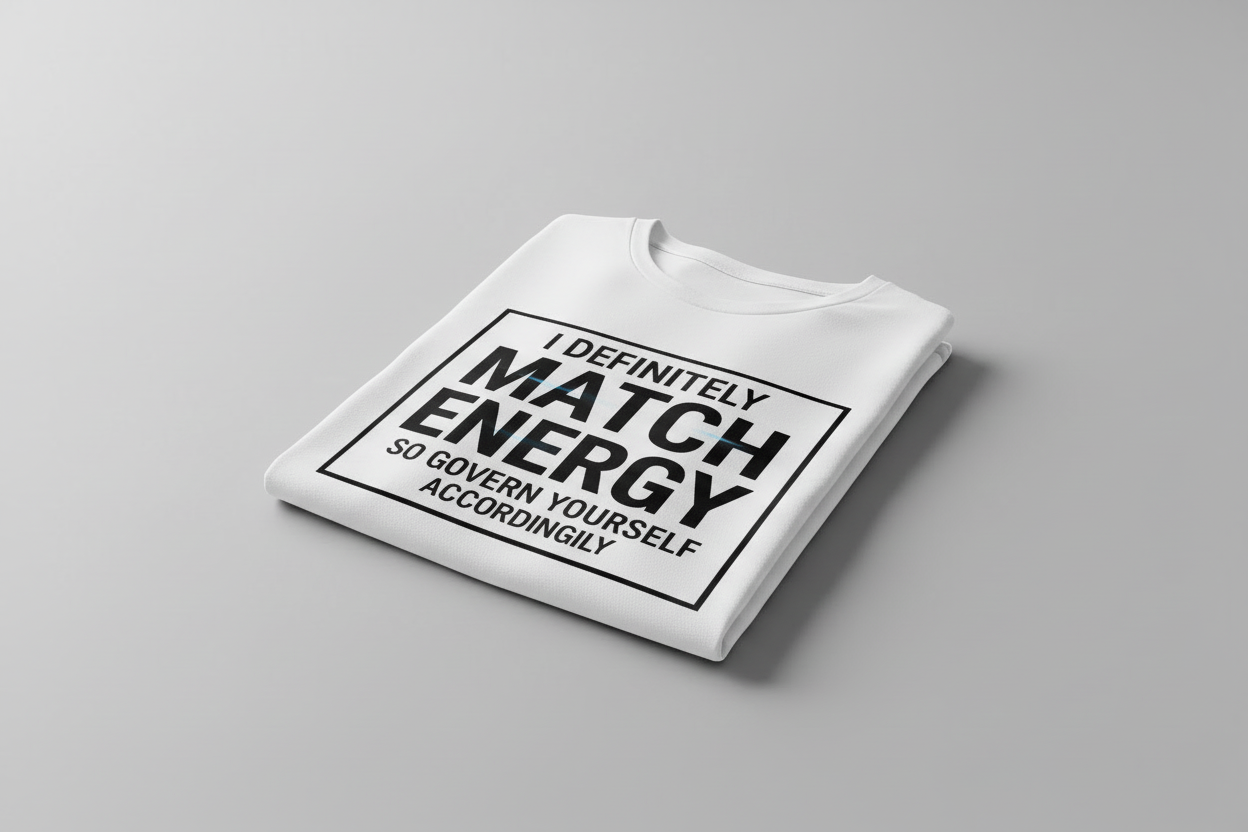 I Match Energy (so govern yourself accordingly) T Shirt