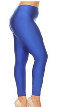 Load image into Gallery viewer, PLUS SIZE | SHINNY LIQUID LEGGINGS, ELASTIC WAIST BAND WITH SUPER STRETCH - spazz26
