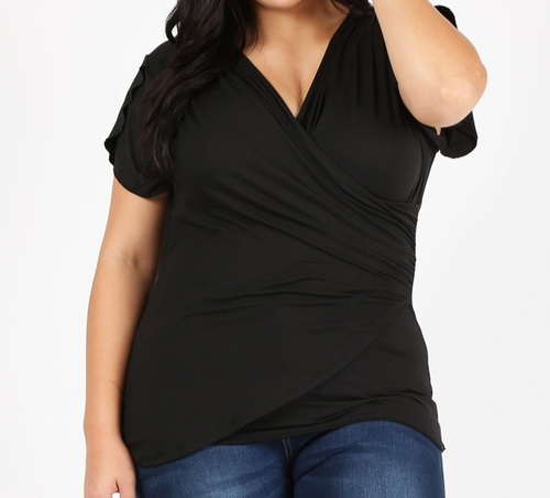Plus Size | Rushed Style Top - spazz26