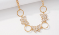 MY LOVELY BUTTERFLY  RHINESTONE NECKLACE