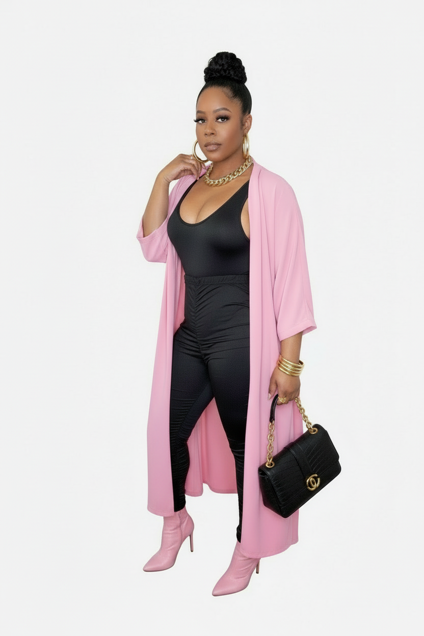 2 Piece Stack Leg Pants N Body Suit