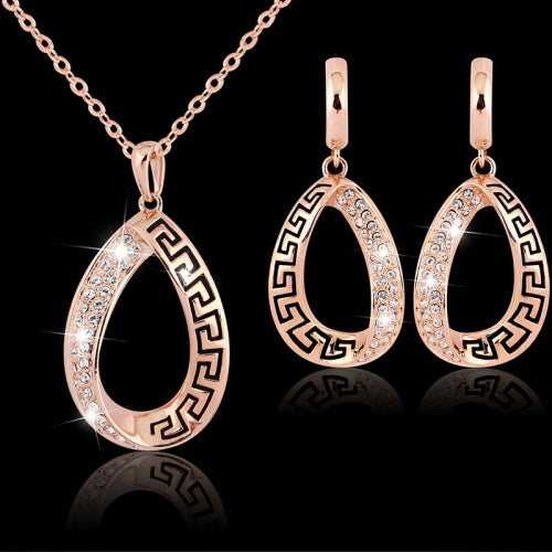 TIMELESS RHINESTONE 2 PIECE NECKLACE SET | S001