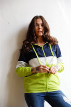 Load image into Gallery viewer, Spring Block  Zip-up Hooded Wind Jacket
