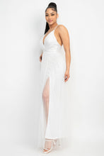 Load image into Gallery viewer, DREAM GIRL PLEATED MESH MAXI DRESS
